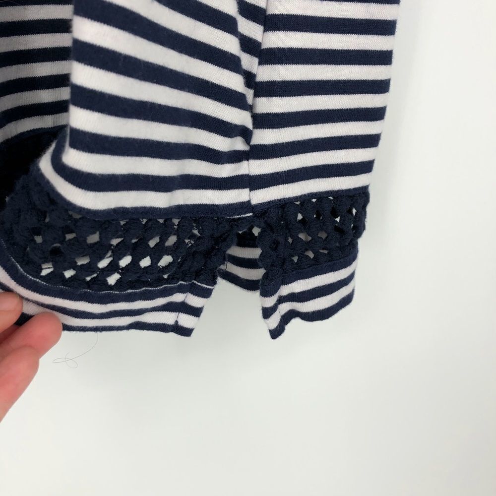 JOSEPH A. Striped Crochet Inset Top - Picture 6 of 8